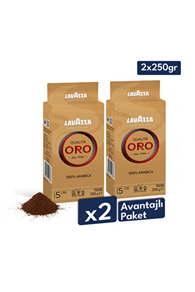 LavAzza Qualita Oro %100 Arabica Öğütülmüş Filtre Kahve 250 gr | 2'li Paket