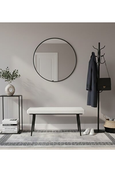 ÖZCAN METAL Bukle Kumaş Metal Ayaklı Metal Kasalı Bench Mutfak Salon Antre Ya...