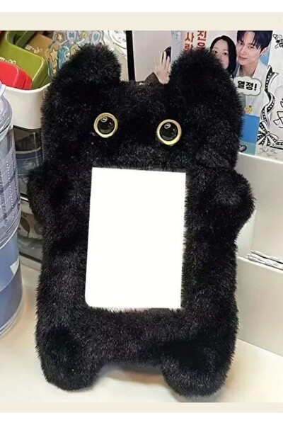 TATA CRAFT Sevimli Peluş Japon Tarzı Kart Tutucu Anahtarlık Kpop Fotoğraf Ser...