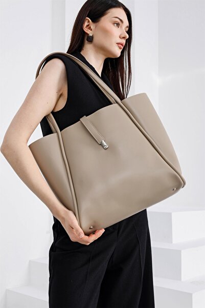 Shule Bags Чанта за рамо с ключалка Chester, бежова