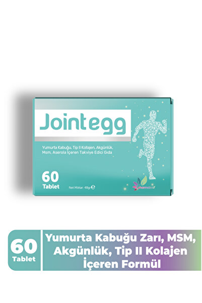 PHARMALEAF İLAÇ VE KOZMETİK Jointegg 60 Tablet, Kolajen Tip II MSM Aserola (D...