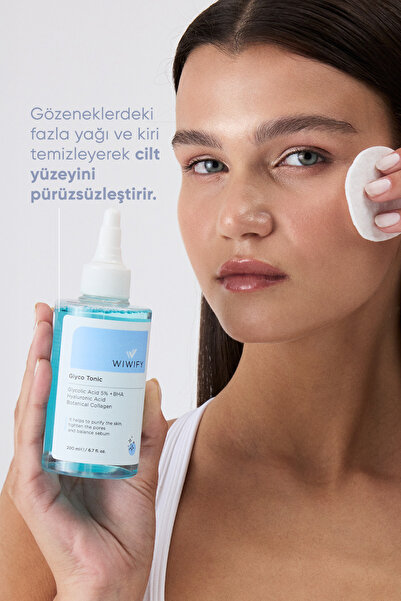WIWIFY Arındırıcı, Cilt Yenileyici Siyah Nokta Ve Karşıtı Glikolik Tonik (Glycolic Acid 5% + BHA)