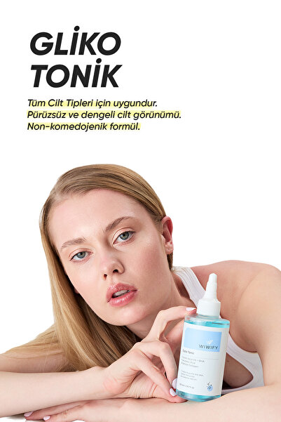 WIWIFY Arındırıcı, Cilt Yenileyici Siyah Nokta Ve Karşıtı Glikolik Tonik (Glycolic Acid 5% + BHA)