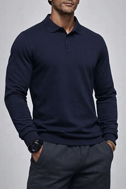 COMBİNE MİCHAİL Pulover confortabil de iarnă pentru bărbați, cu guler polo, a...