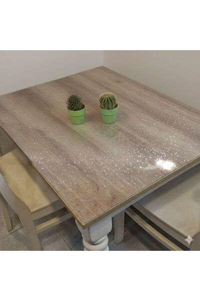Başak Ev Tekstili Thick Pvc Table Protector – 1.2 mm Mica Cover, 80 cm Width, Light-Changing Pattern That Changes Color