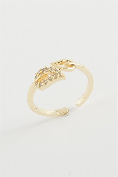 ZERO LAND MTXDPN خاتم من الزركون (155141) مرصع بالأحجار - أصفر