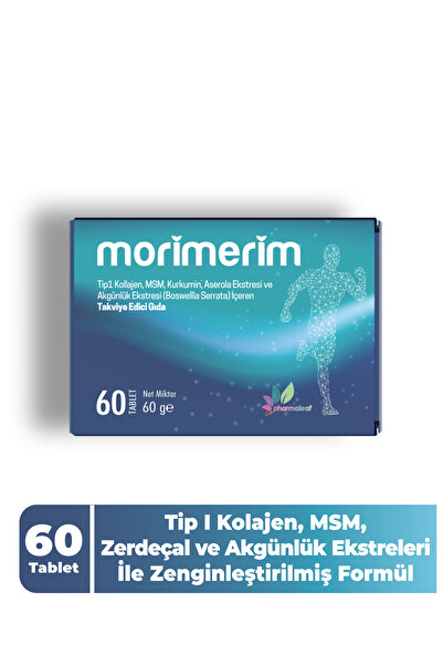 PHARMALEAF İLAÇ VE KOZMETİK Morimerim 60 Tablet, Balık Kolajeni Tip I MSM Zerdeçal Akgünlük Aserola (C Vitamini) Vitamin D3, B6
