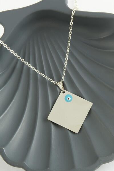 ZERO LAND قلادة MTXDPN سداسية الشكل قابلة للكتابة عليها (153659) - لون فضي