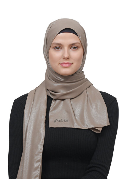 Altobeh Блискучий вечірній шарф з шифону - темно-пісочний колір