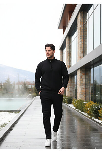 L-KOM Ανδρικό σετ αθλητικών φορμών με 3-σκέλη βαμβακερή εσωτερική επένδυση - ...