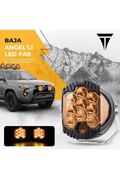 Carlifestyle 6.5" Baja Style Shooter Offroad Projektör Turuncu Led Lamba Uyumlu