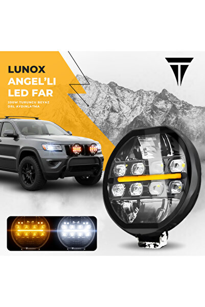 C9 Lunox Dual Colour Cree Angel Led 200W Turuncu Beyaz DRL Mercek Far