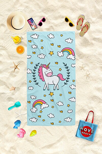 MoveBeach Παιδική πετσέτα θαλάσσης με σχέδιο Unicorn, Πετσέτα μπάνιου