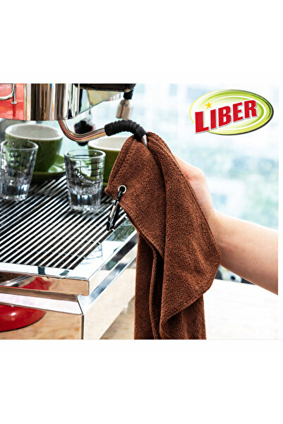 Liber Îmbrăcăminte pentru barista, pachet de 2, echipament pentru cafea, cârpă de curățare pentru batonul de abur pentru lapte, maro, rezistentă