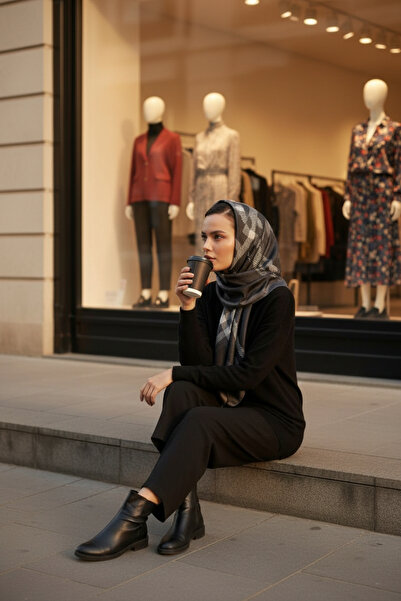 Onur وشاح - وشاح ناعم منقوش من القطن للنساء