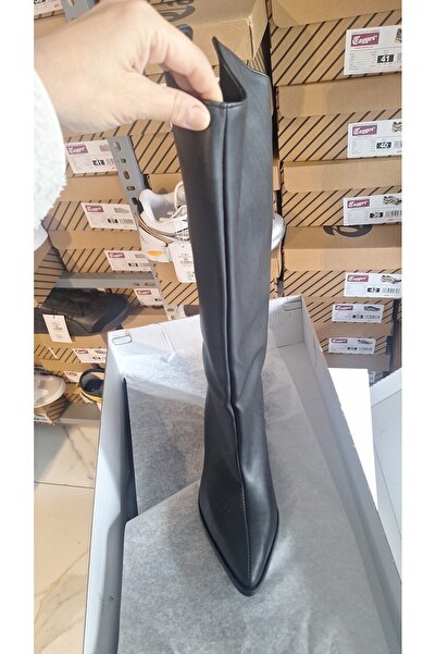 POTEEN Kayra Women's XL Cut Wide Toe Thick Heel Boots