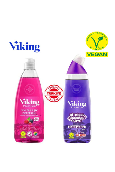 Viking PREMIUM VEGAN ORMAN MEYVELİ SIVI DETERJAN VE MİSK ÇAMAŞIR SUYU