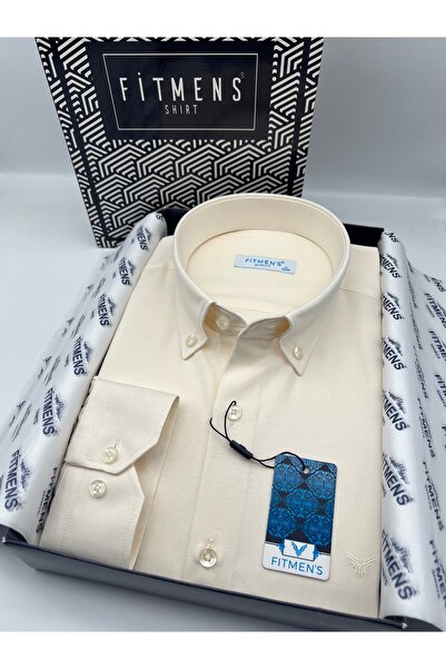 Fitmens قميص رجالي من القطن بأكمام طويلة وصندوق هدايا سهل الكي FS- 002225   -...