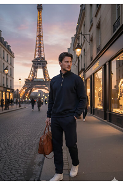 L-KOM Ανδρικό σετ αθλητικών φορμών με 3-σκέλη βαμβακερή εσωτερική επένδυση - ...