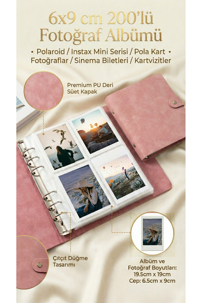 Trendfone Instax Mini Serisi Albüm-200 Fotoğraf Kapasiteli