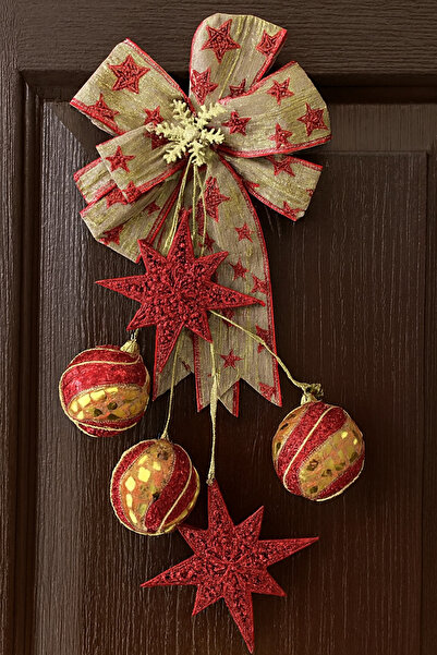 TAŞDELEN AVM Orca Kapı süsü kırmızı renk çok sanlı sarkan kapı süsü