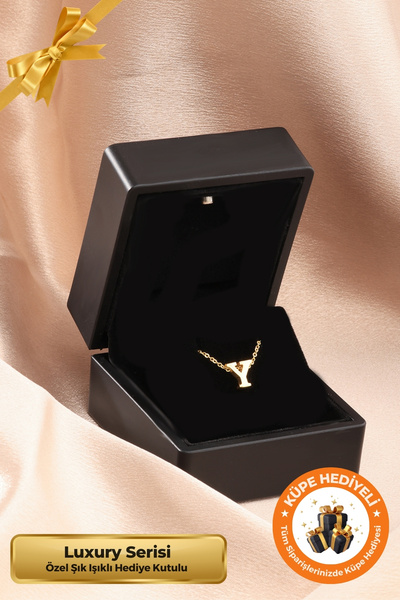 Lucente Jewellery Işıklı Hediye Kutulu Y Harfi 925 Ayar Gümüş Kaplama Sevgili...