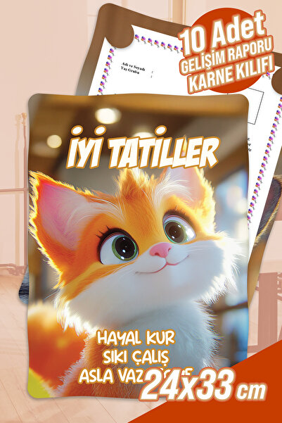 colortouch Neşeli Kediler 2 A4 Ana Sınıfı Gelişim Raporu Karne Kılıfı ( Kabı ...