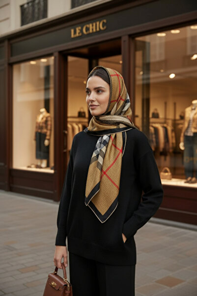 Onur Scarf - Women's Cotton Plaid Soft Scarf