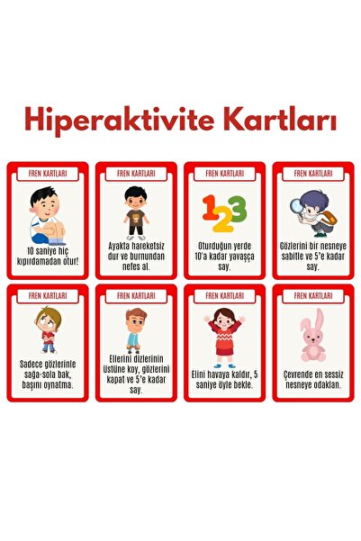 Psikotopia Oyun Kartları Hiperaktif Dürtüsel Çocuklar için