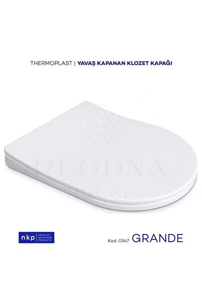 Plodna House D-form Universal Kemer Grande Yavaş Kapanan Klozet Kapağı Tak Çıkart Özellikli