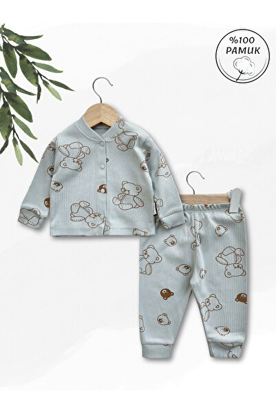 GizaKids %100 Pamuklu Erkek Bebek Pijama Takımı