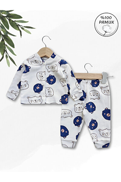 GizaKids %100 Pamuklu Erkek Bebek Pijama Takımı