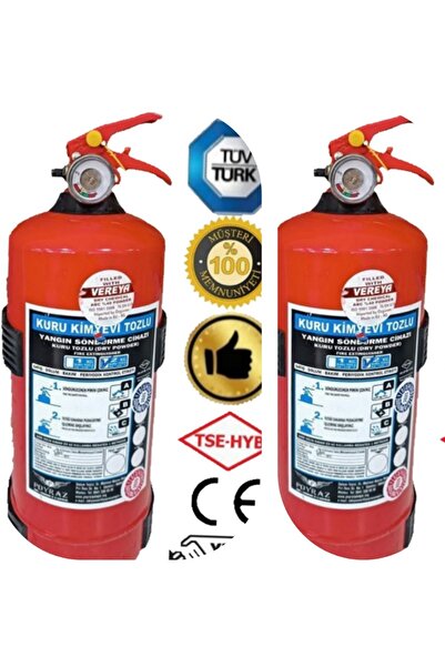 POYRAZ Yangın Tüpü Sondurucu Abc Tozlu 2kg 2 adet aşkı hediyeliı 2025 Uretım ...