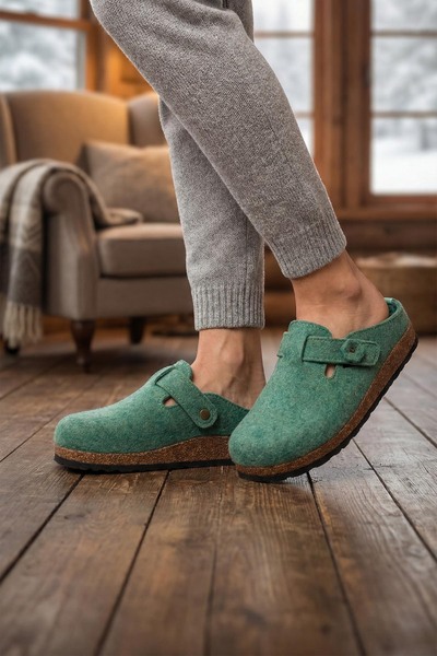 GEZER شبشب نسائي شتوي بنعل من الفلين