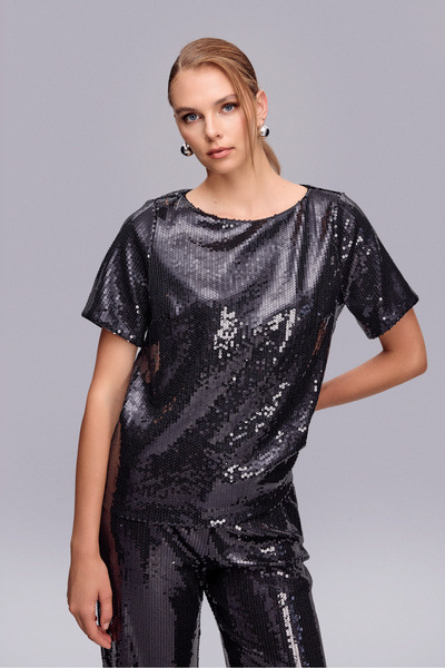 Naramaxx Yarım Kollu Payet Bluz