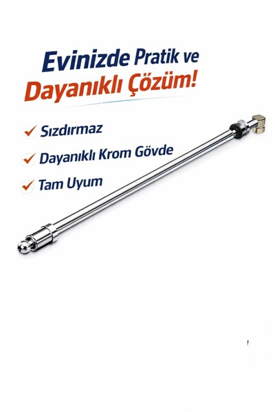 Primeaks Krom Klozet İçi Su Taharet Çubuğu 37 cm – Dayanıklı Metal Gövde