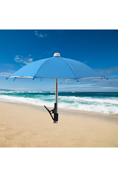 Barbarosshop مظلة الهاتف للتصوير على الشاطئ، التصوير في الهواء الطلق، مضادة للوهج، باللون الأزرق