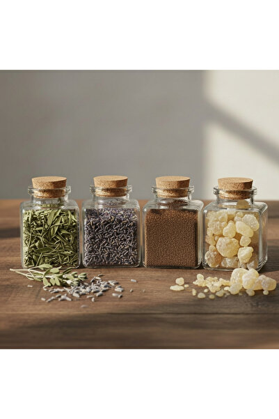 Nomad Dökme Tütsü Seti - 4 Çeşit Bitki & Reçine + 10 Adet Tablet Kömür - Adaçayı Lavanta Üzerlik Akgünlük