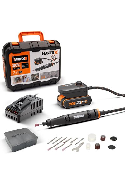 WORX WX739 MAKERX 20Volt 2.0Ah. Kömürsüz Profesyonel Kalem Tipi Devir Ayarlı ...