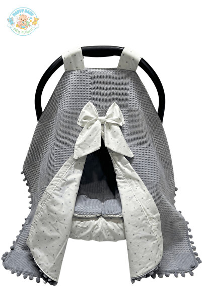 Happy Baby Dikiş Atölyesi 3'lü Puset Takımı Puset Örtüsü Minderi Çarşafı Pamu...