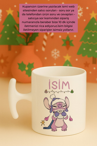 Witchy Co Angel Yılbaşı İsme Özel, Hediyelik Kupa Bardak ( 1 adet )