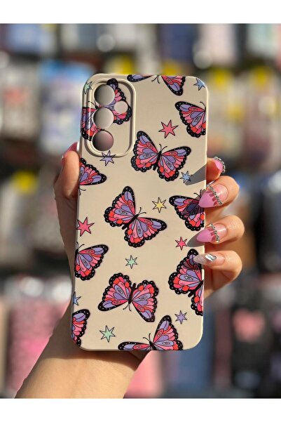 CaseKİdükkan حافظة هاتف من السيليكون مع طبقة داخلية مخملية ونمط إطلاق متوافق مع هاتف Samsung Galaxy A34