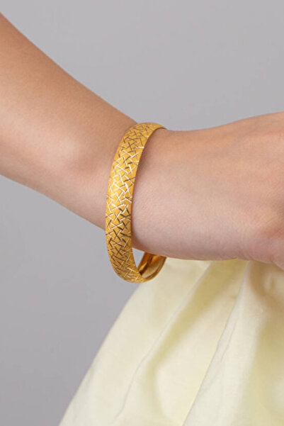 Çgk Çiğdem Gürel Kuyumculuk ÇGK 8K Cam Kırığı Model Hediyelik Altın Bilezik -...