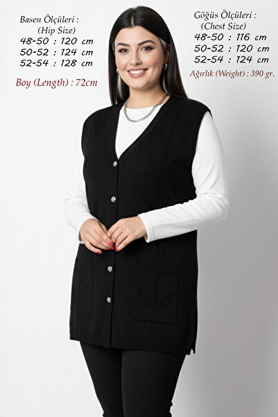 Elvin Knitwear Women's Plus Size Women's Steel Mesh Thick Mother Black Vest