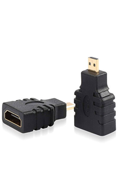 Derwell Micro Hdmi To Hdmi Çevirici Mikro Dönüştürücü Adaptör Tv Kablosu Tablet/Laptop Kamera İçin Çevirici