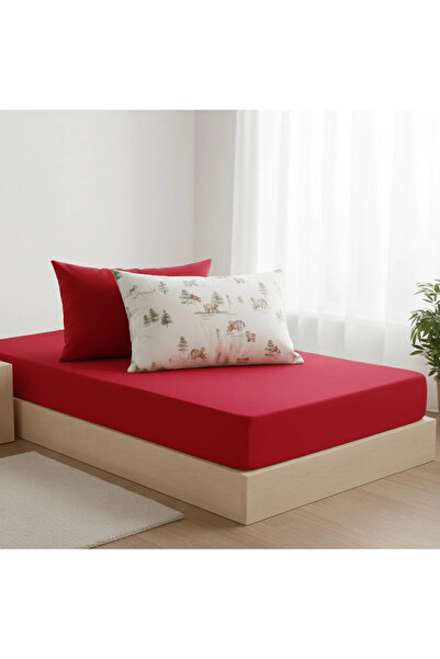 ELEGANCEHOME فلانيل، سنو، 100% قطن، فردي، طقم ملاءات سرير مطاطية