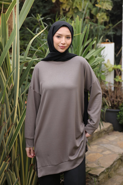 İmajButik Mink Crew Neck Modal Tunic