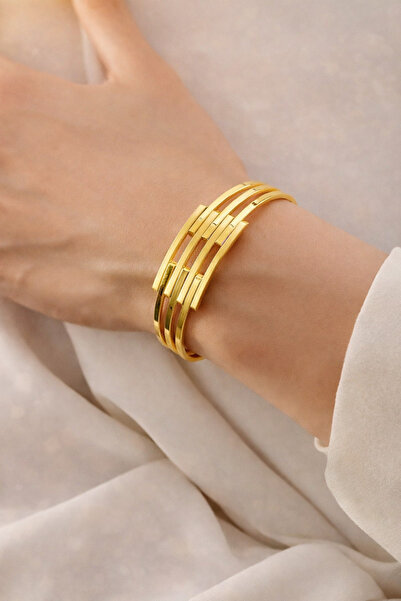 Çgk Çiğdem Gürel Kuyumculuk 14 Ayar Altın Kaburga Kelepçe Bilezik