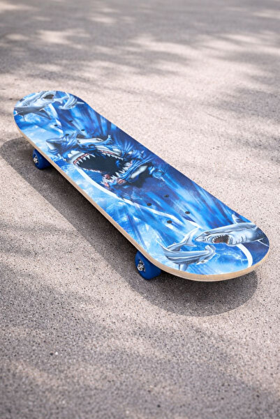 Furkan Toys Üstü Zımparalı Ahşap Kaykay 80cm Silikon Tekerli (10 yaş ve üzeri)