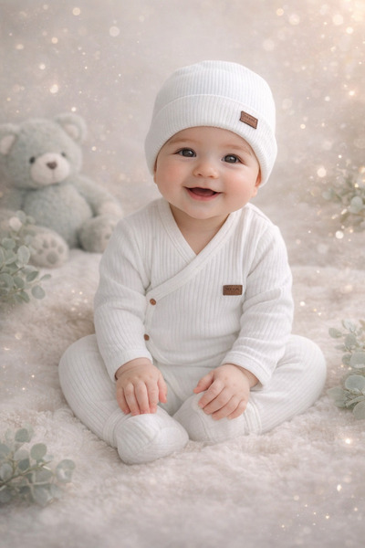 Arin Baby 7 Pieces 100% Cotton Twill Fabric Newborn Baby Girl-Boy Hospital Di...